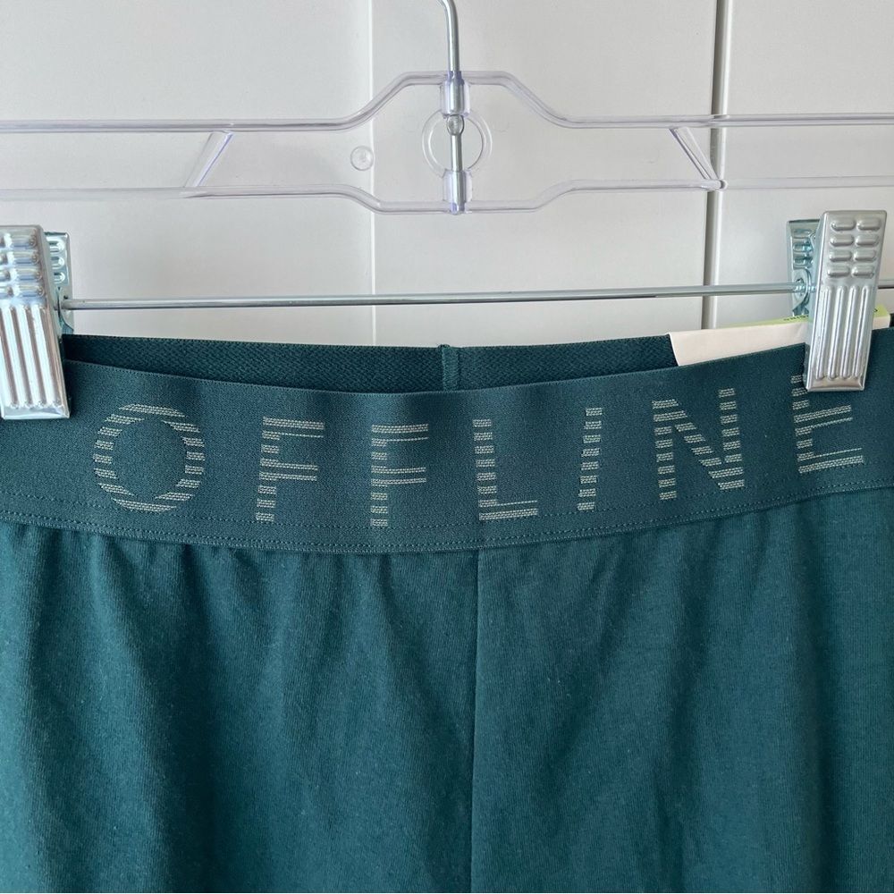 NWT OFFLINE By Aerie OG Logo Legging Sz Small Green - Picture 3 of 9
